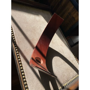 A Coeur Bois Modele Depose Table Top Wooden Carved Curved Wine Bottle Holder